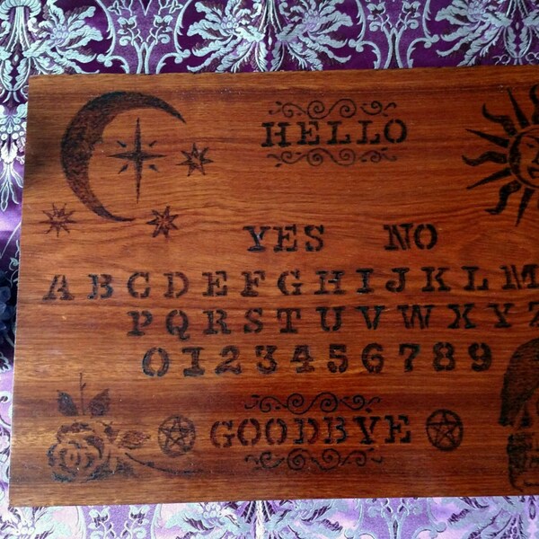 Hecho a mano espíritu Board/tabla de Ouija hecha a mano de madera sólida de la sangre
