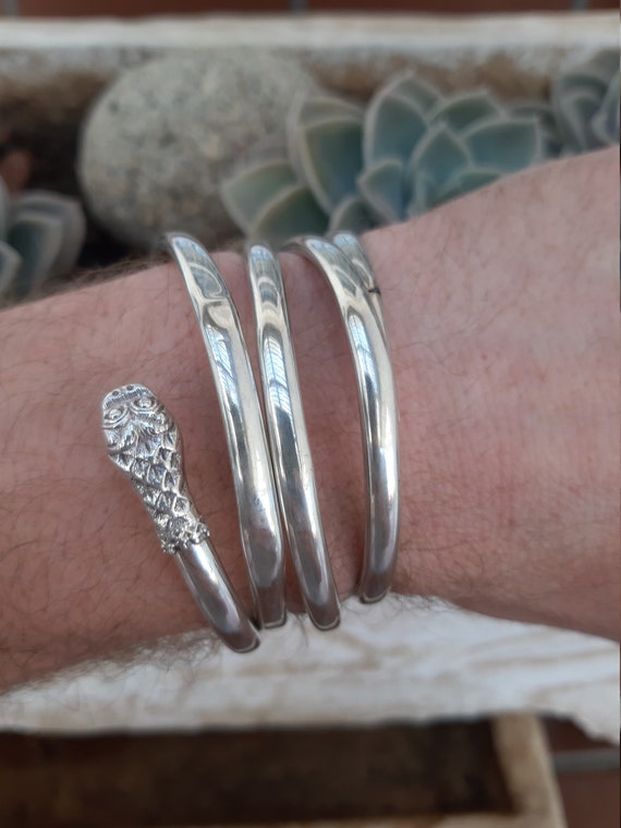 Sterling Silver Snake Bangle