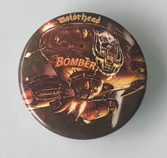 MOTORHEAD Bomber Small Vintage Button Style Metal 