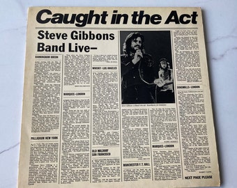 The Steve Gibbons Band - Caught In The Act - Original 1977 UK Vinyl LP Vintage Record Classic Rock Tulane
