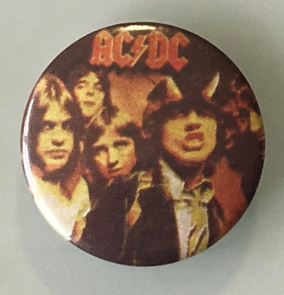 AC/DC Highway To Hell Small Vintage Button Style Pin … - Gem