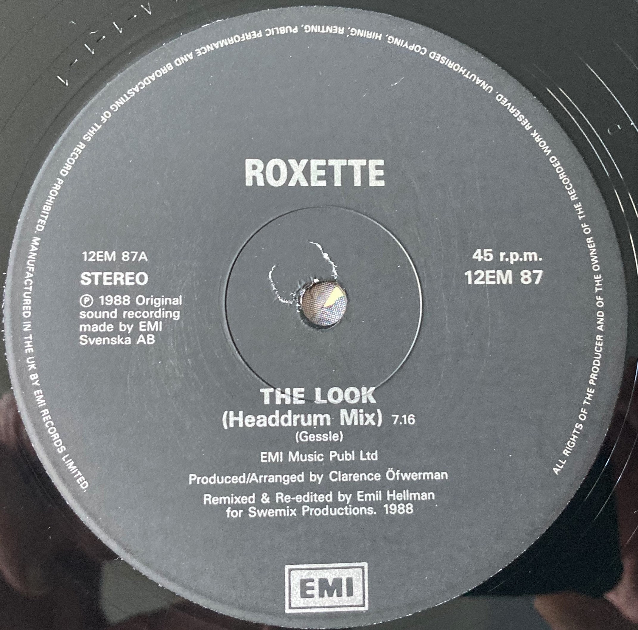 lave et eksperiment forsætlig tyktflydende Roxette the Look Original 1988 UK 3 Track 12 Vinyl - Etsy