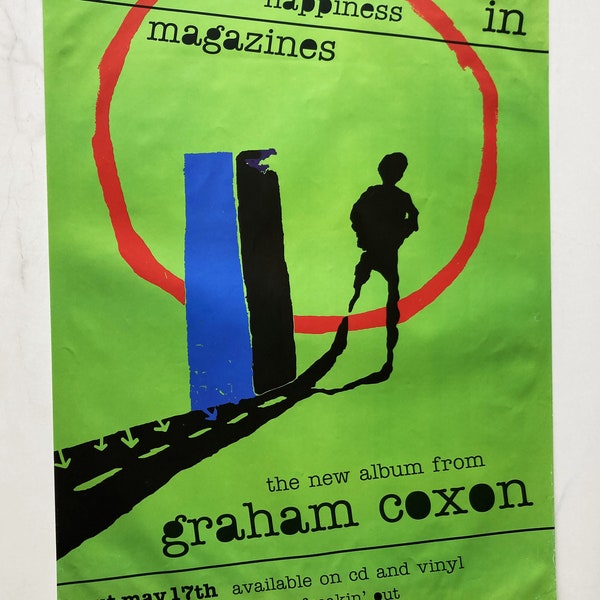 Graham Coxon Blur Happiness In Magazines Original 2004 Promo Shop Display Poster 20" x 30"  (Not Framed) Please Read Description