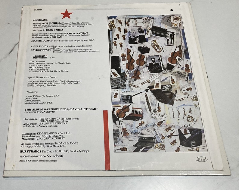Eurythmics Touch Original 1983 Vinyl LP Vintage Record Classic Pop Annie Lennox image 4