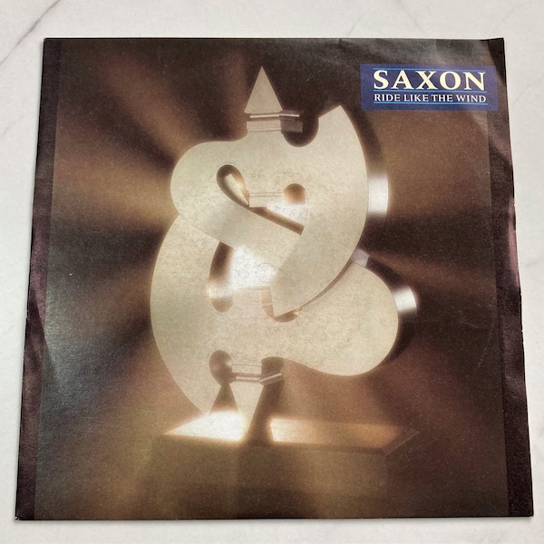 Saxon Ride Like The Wind Original 1988 UK Pressing 7" Vinyl Single In Picture Sleeve 45 Vintage Rock Metal