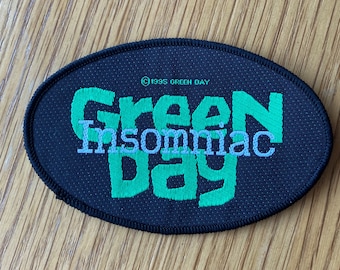 GREEN DAY Insomniac Vintage Sew On Fabric Patch From 1995 Rock Music Memorabilia