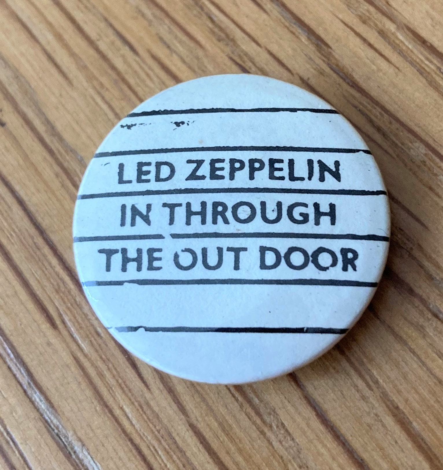 Led Zeppelin - Round Blue Enamel Badge