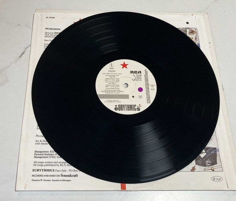 Eurythmics Touch Original 1983 Vinyl LP Vintage Record Classic Pop Annie Lennox image 5