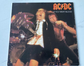 AC/DC - If You Want Blood You've Got It - Original 1978 Vinyl LP Vintage Vinyl Record Classic Rock Live Album