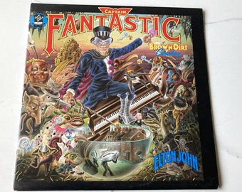 Elton John - Captain Fantastic And The Brown Dirt Cowboy - Original 1975 UK Vinyl LP Including Both Booklets And Hard To Find Poster