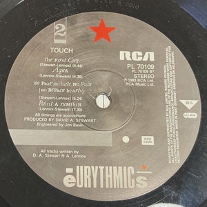 Eurythmics Touch Original 1983 Vinyl LP Vintage Record Classic Pop Annie Lennox image 7