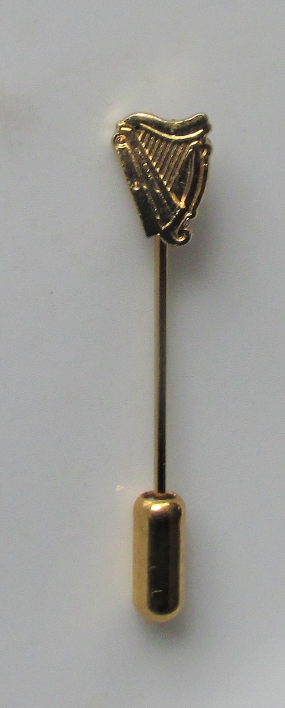 GUINNESS HARP Very Small Vintage Metal Stick Pin Made in the