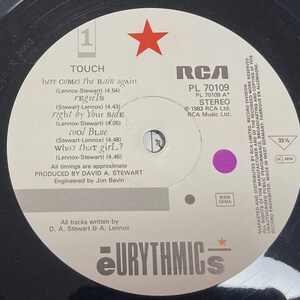 Eurythmics Touch Original 1983 Vinyl LP Vintage Record Classic Pop Annie Lennox image 6