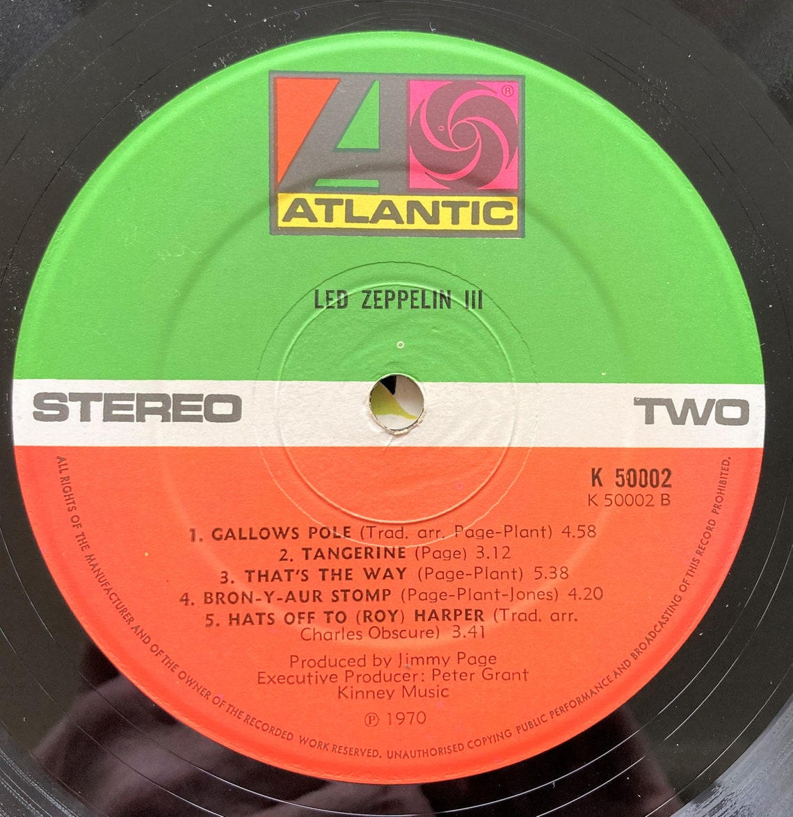 Led Zeppelin 3 Third Album Early 1970