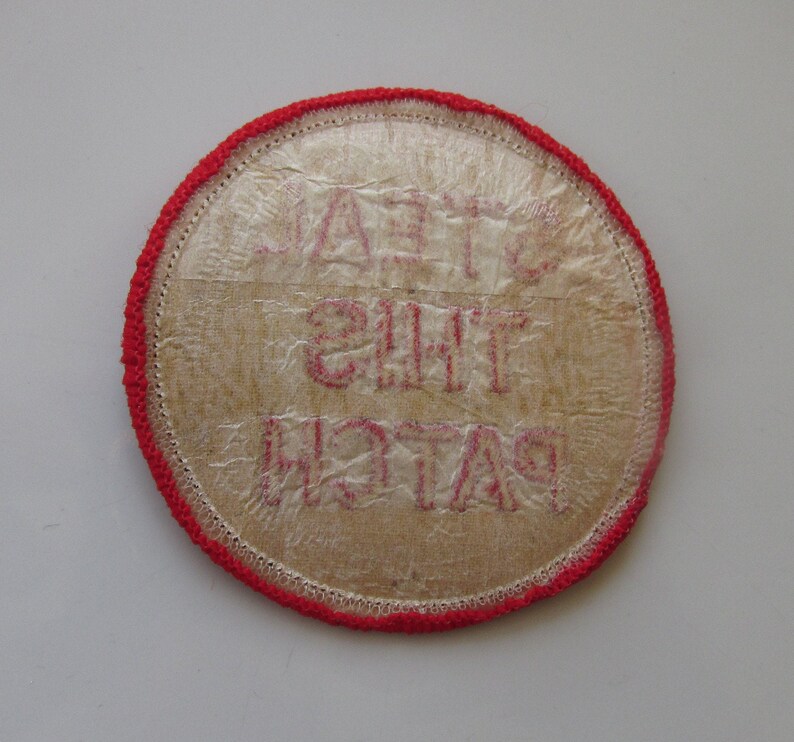 Steal This Patch Vintage Sew On Fabric Patch Made In The UK Novelty Funny Slogan