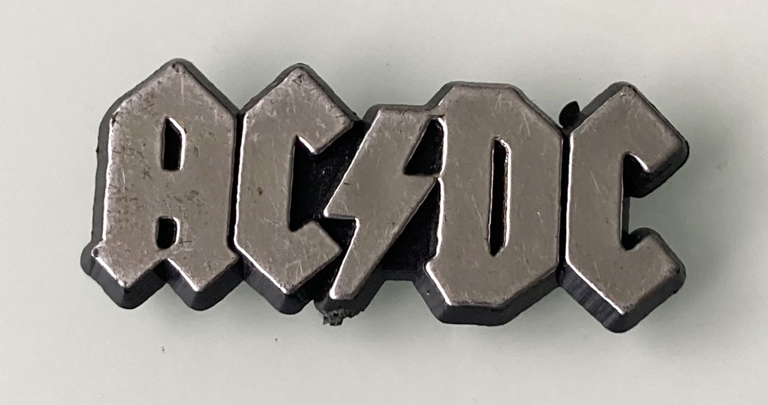 AC/DC Small Vintage Shaped Plastic Pin Badge Pinback From the - Etsy