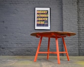 Vintage Retro Mid Century Ercol Drop Leaf Dining Table Orange Legs
