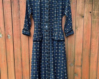 Vintage 50s Dress of Imported Fabric, Real Vintage Clothes, L'Aiglon Dress in 50s Swing Fashion, MCM Dress