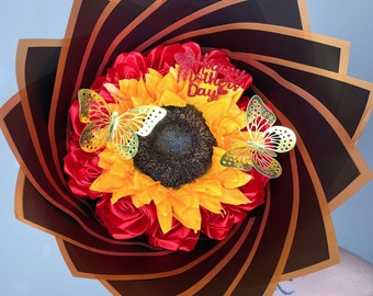 Mothers Day Eternal flower bouquet (includes one sunflower