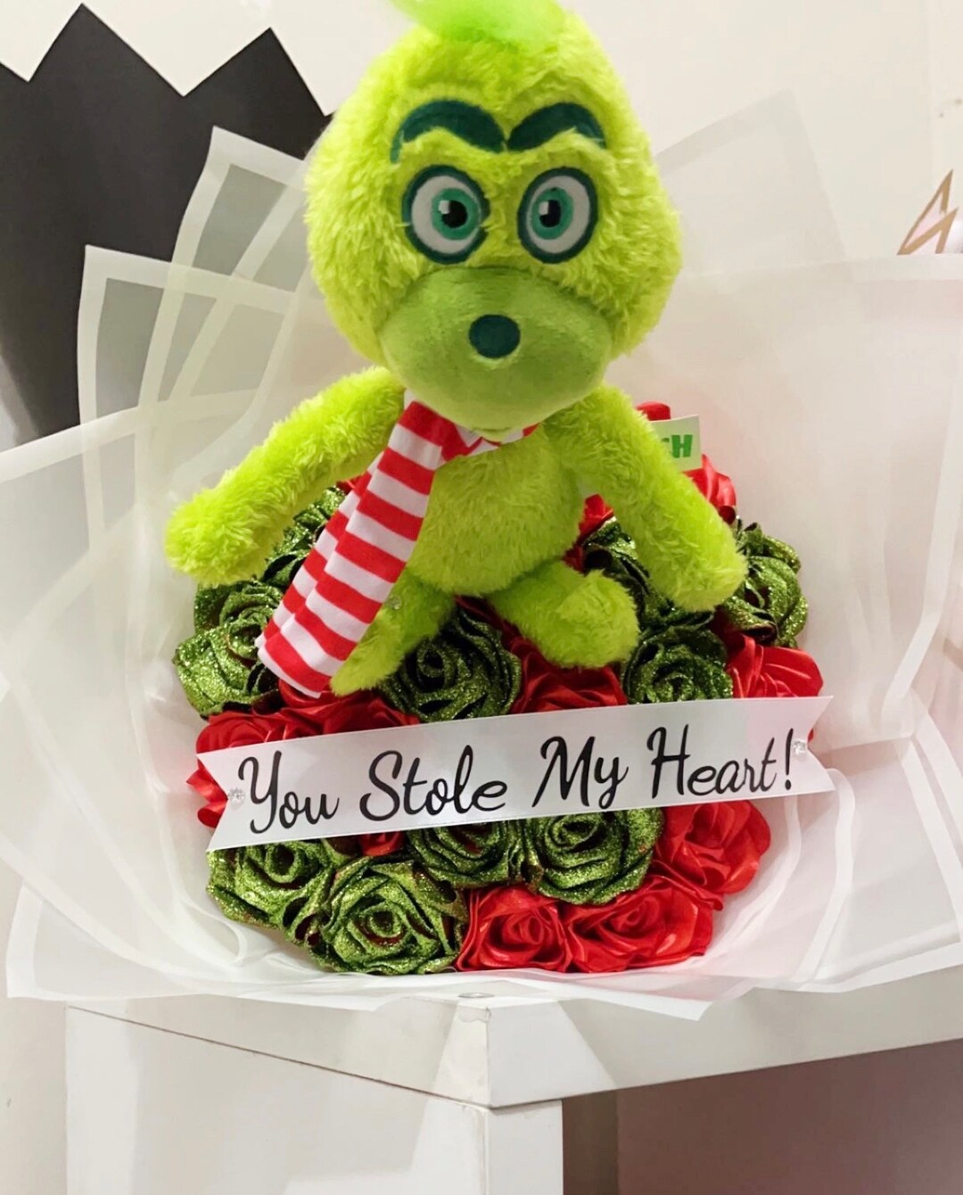 Eternal Flower Bouquets grinch Plushie Included Etsy