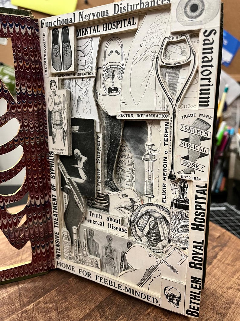 Ribs Book Carving 1928 Medical Altered Book Art Etsy Ribs Book Carving 1928 Medical Altered Book Art Etsy