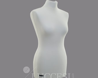 Schneiderpuppe | LUCCESI | Zubehör/Ersatzteil | Torso/Büste (female) mit Überzug creme-weiss | diverse Größen | XS - XXL | Schaufensterpuppe