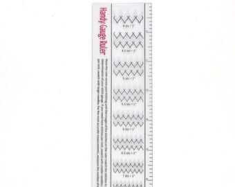 Handy Gauge Ruler Ann Budd Knitting Stitches Gauge 9 inch Ruler Knitting Gauge Ruler Clear Plastic Ruler Knitting Notion Knit Swatching Tool