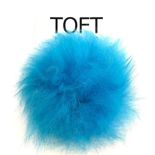 Toft Pom Pom Alpaca Fur Snap on Poms Turquoise, Magenta, Teal, Amethyst, Sapphire