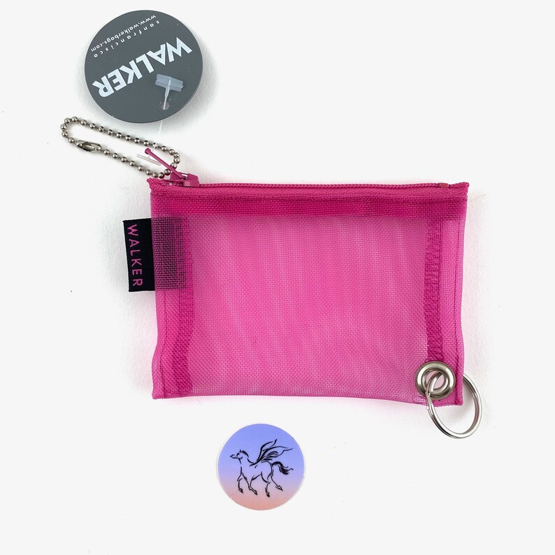 Walker Mesh Zip Notions Bag Small Notions Bag With Key Ring Etsy