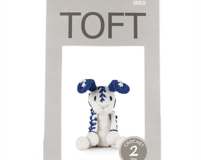 Featured listing image: Toft Crochet Kit: Dalton the Rabbit Amigurumi DIY Blue & White Bunny, Complete Kit