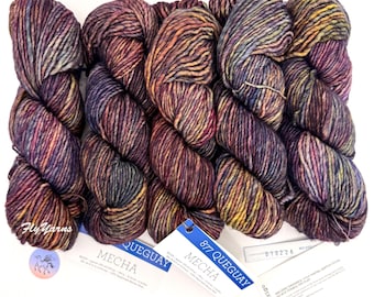 Malabrigo Mecha Queguay #862 Yarn: Superwash Merino, Earthy Multi-Color Kettle-Dyed Priced per Hank