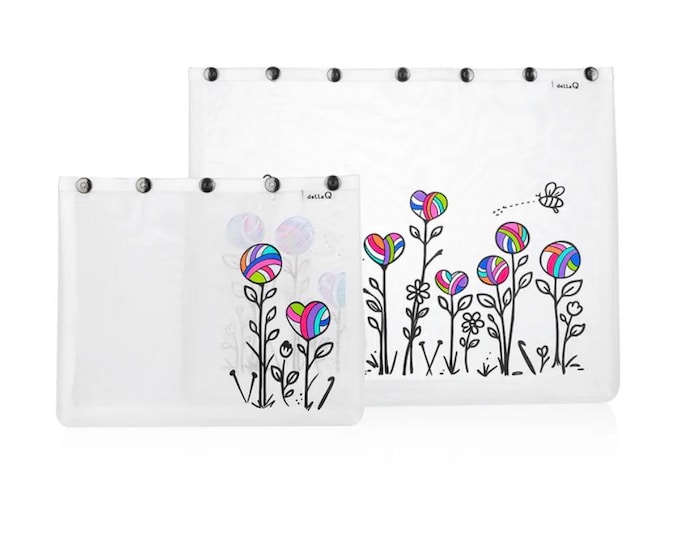 Featured listing image: Della Q Oh Snaps 2026 LYS White: L/XL 2PC Limited Edition Nesting Bags, See Through Bags Della Q Mesh