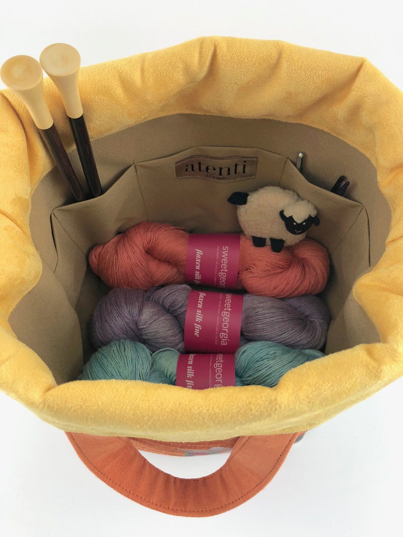 Atenti Hope Basket MamaLLama Flame Yarn Basket w/ 2 outer image 4