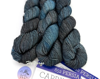 Malabrigo Caprino Persia 852 Cashmere Merino DK Yarn Blue Gray Shawl Cowl Scarf Sweater