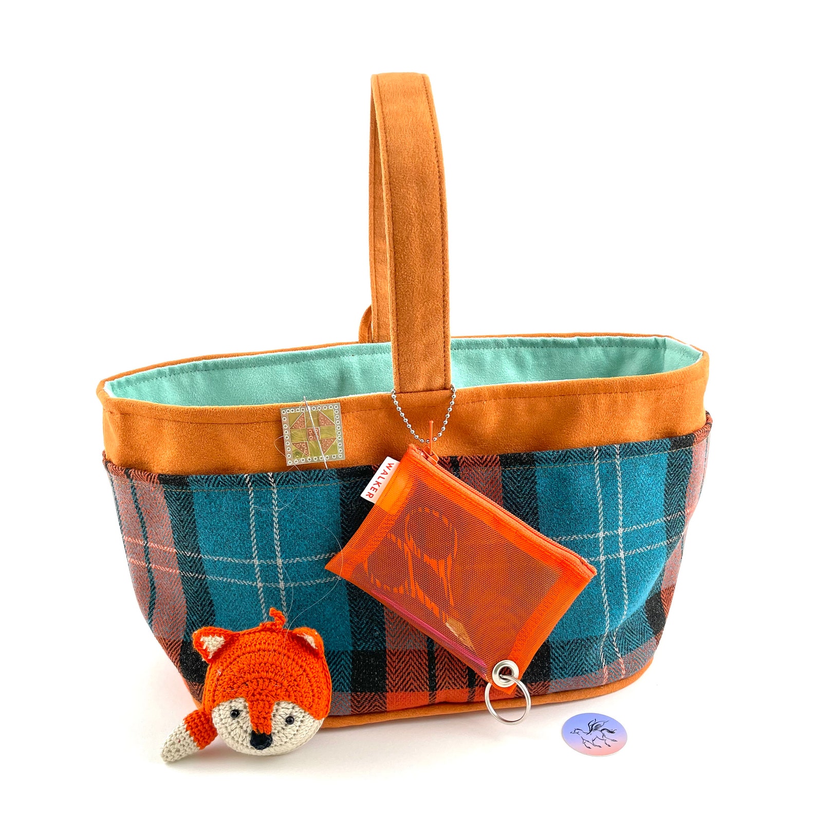 Walker Mesh Zip Notions Bag Small Notions Bag With Key Ring Etsy