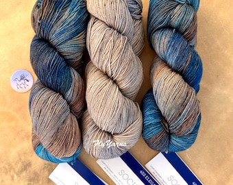 Malabrigo Orienta Shawl Kit: 2-Fluidez & 1-Elegancia Kettle-Dyed Sock Yarn April 2026 KAL