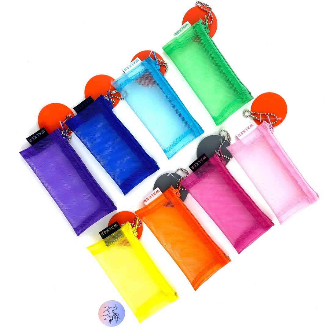 Walker Mesh Zip Notions Bag Small Notions Bag With Key Chain 2 X 4.25