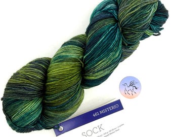 Malabrigo Sock Yarn: Misterio Kettle-Dyed Superwash Merino Wool, Priced per Hank