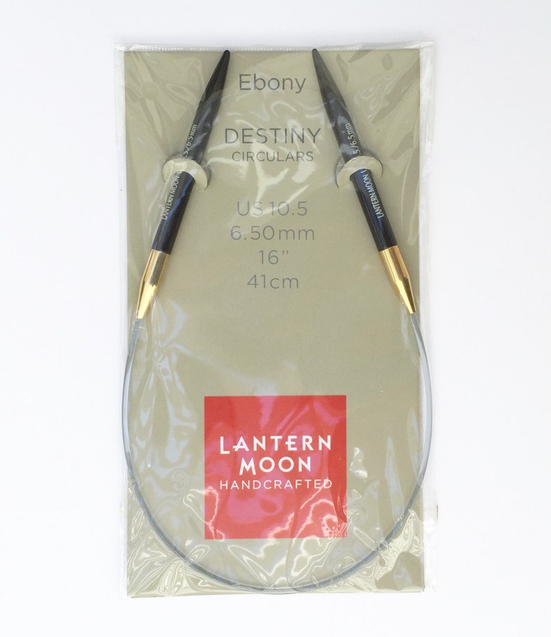 Ebony 16 Circular Needles by Lantern Moon US9 Circular, or 7.5mm 8mm 16 Circular Wood Needle image 1