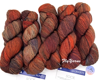 Malabrigo Ultimate-Sock Marte 121 Yarn: Superwash 75/25 Merino/Nylon Blend Price per Hank