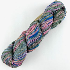 Urth Uneek 1092 Cotton Mercerized Self-Striping DK Weight Pink Gray Moss Hand-Dyed Yarn 275yd / 250M, 3.5oz / 100gr each-priced per hank