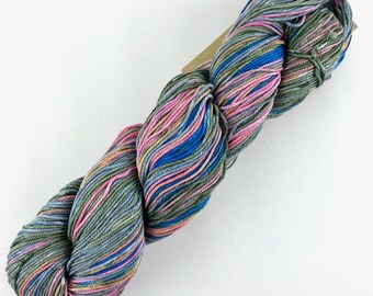 Urth Uneek 1092 Cotton Mercerized Self-Striping DK Weight Pink Gray Moss Hand-Dyed Yarn 275yd / 250M, 3.5oz / 100gr each-priced per hank