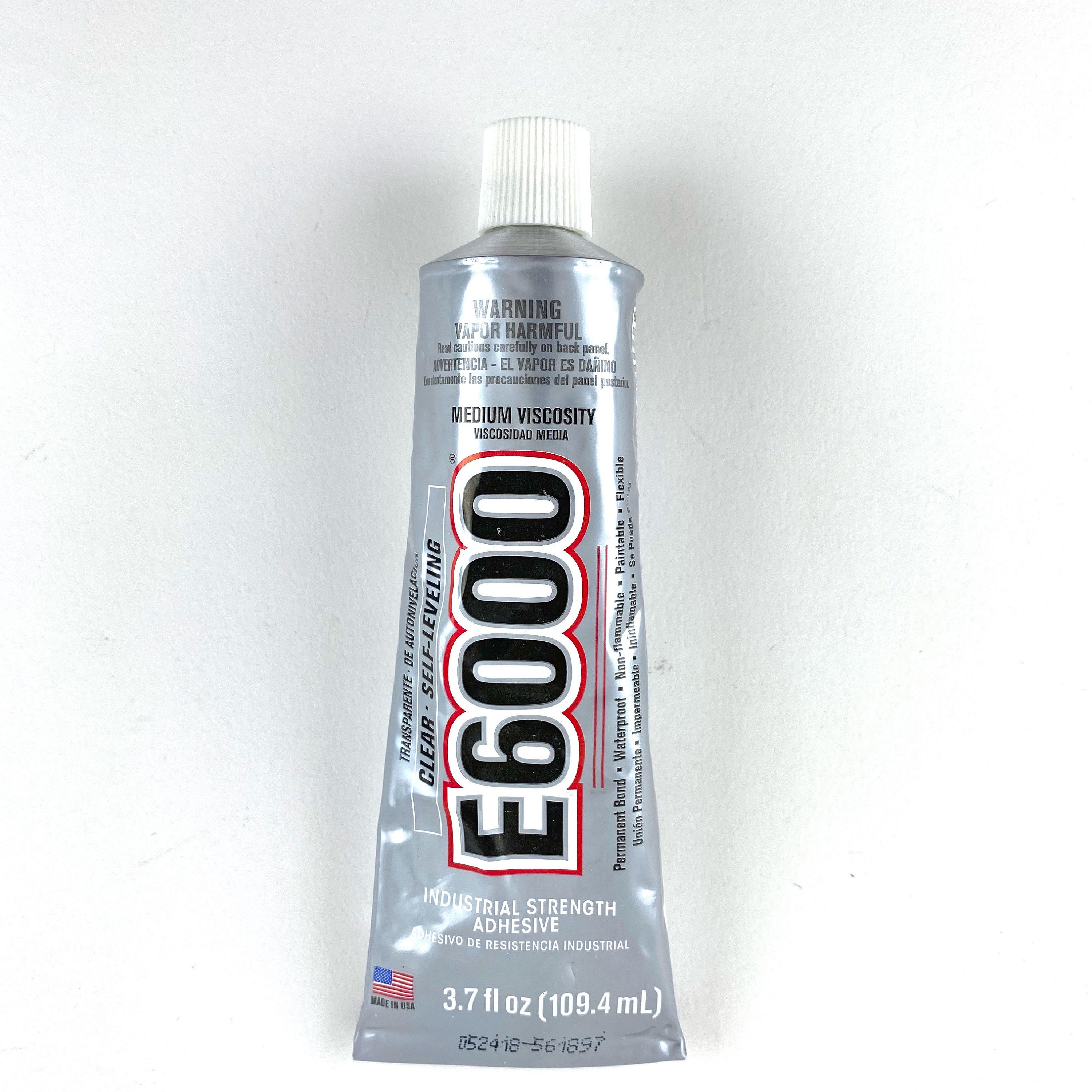 E6000 3.7 Oz Industrial Strength Adhesive Glue Clear W/ FREE TIP