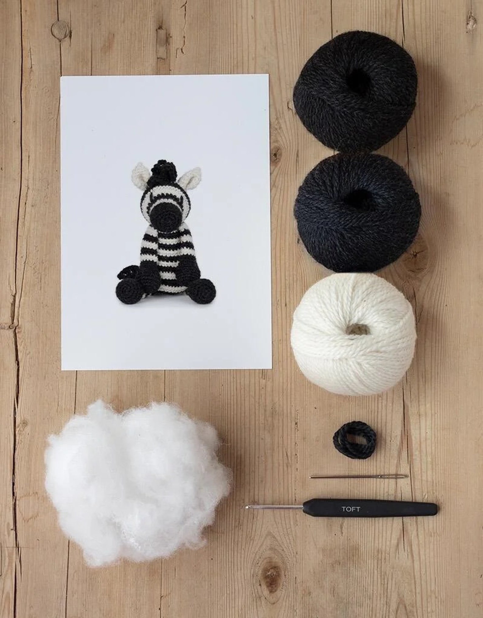 Toft Crochet Kit Alice the Zebra DIY Crochet Amigurumi DIY Kit Etsy
