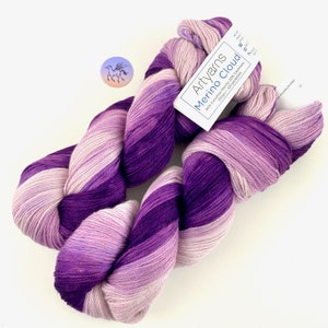 Artyarns Merino Ombre Merino Cloud Yarn Kit #707-712 priced per hank 437yds/400m 100g 80/20%Merino-Cashmere Blend Shawl Pattern by Schreier