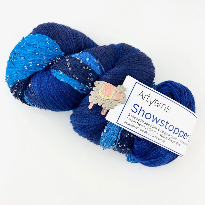 Artyarns Showstopper Shawl Yarn Kit 3 Mini Beaded Silk & Etsy