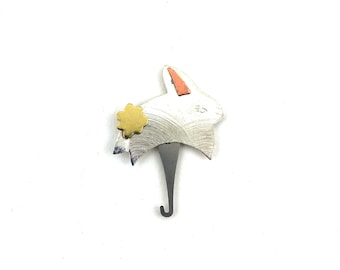 Puffin Co Rabbit Long Eye Tapestry Needle Threader Tool Needlework Gift For Knitters Crocheters