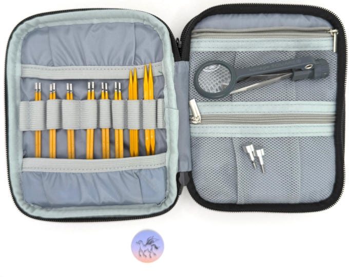 Featured listing image: Kollage Square GOLD 3.5" Interchangeable Needle Set-Full Set US2-11, 6 cables: 3 SOFT 3 FIRM in 14,22 & 30" Cable  Kollage Interchangeables