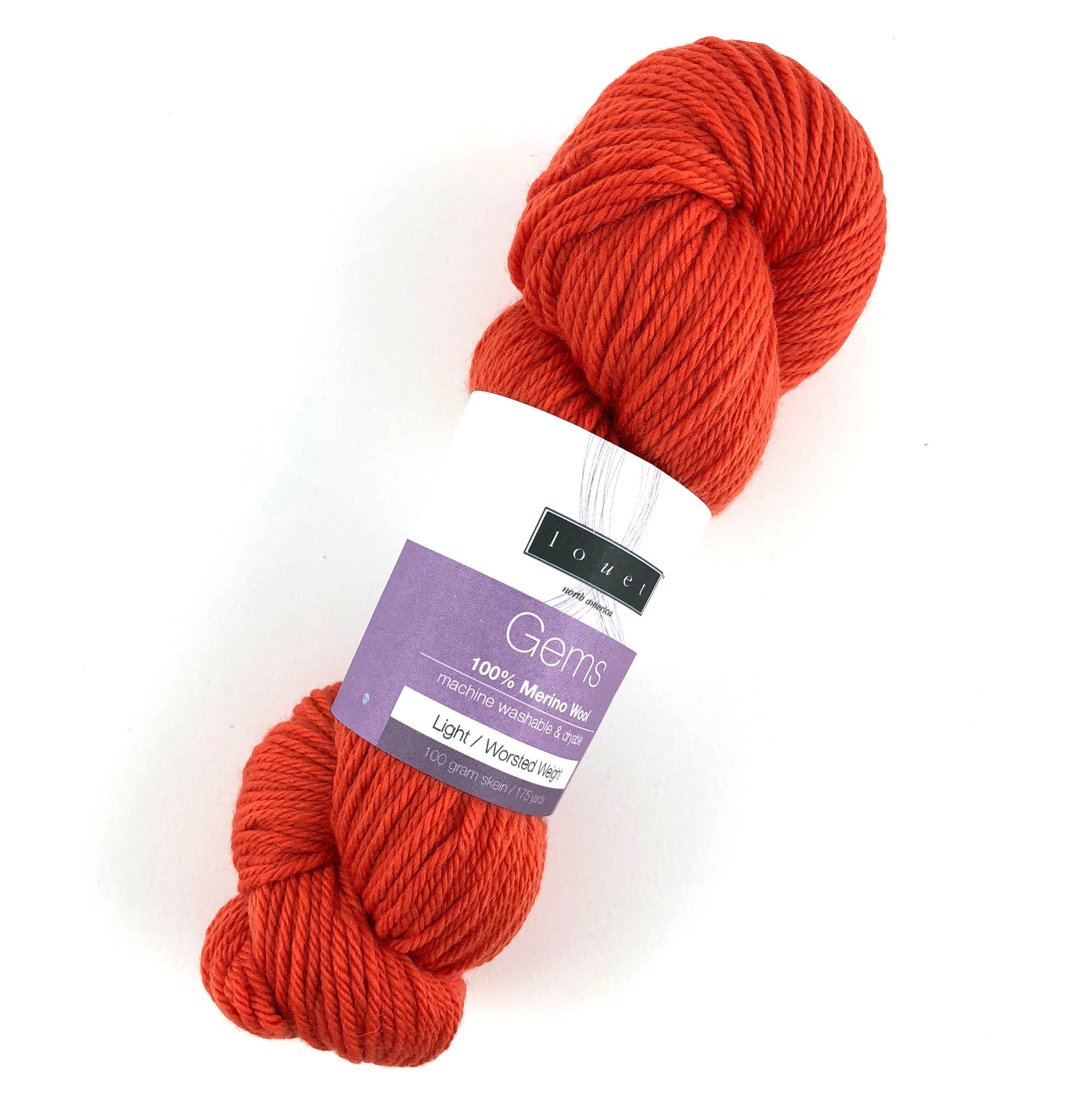 Gems Worsted Merino Cherry Super Wash Wool Orange Louet Gems Etsy