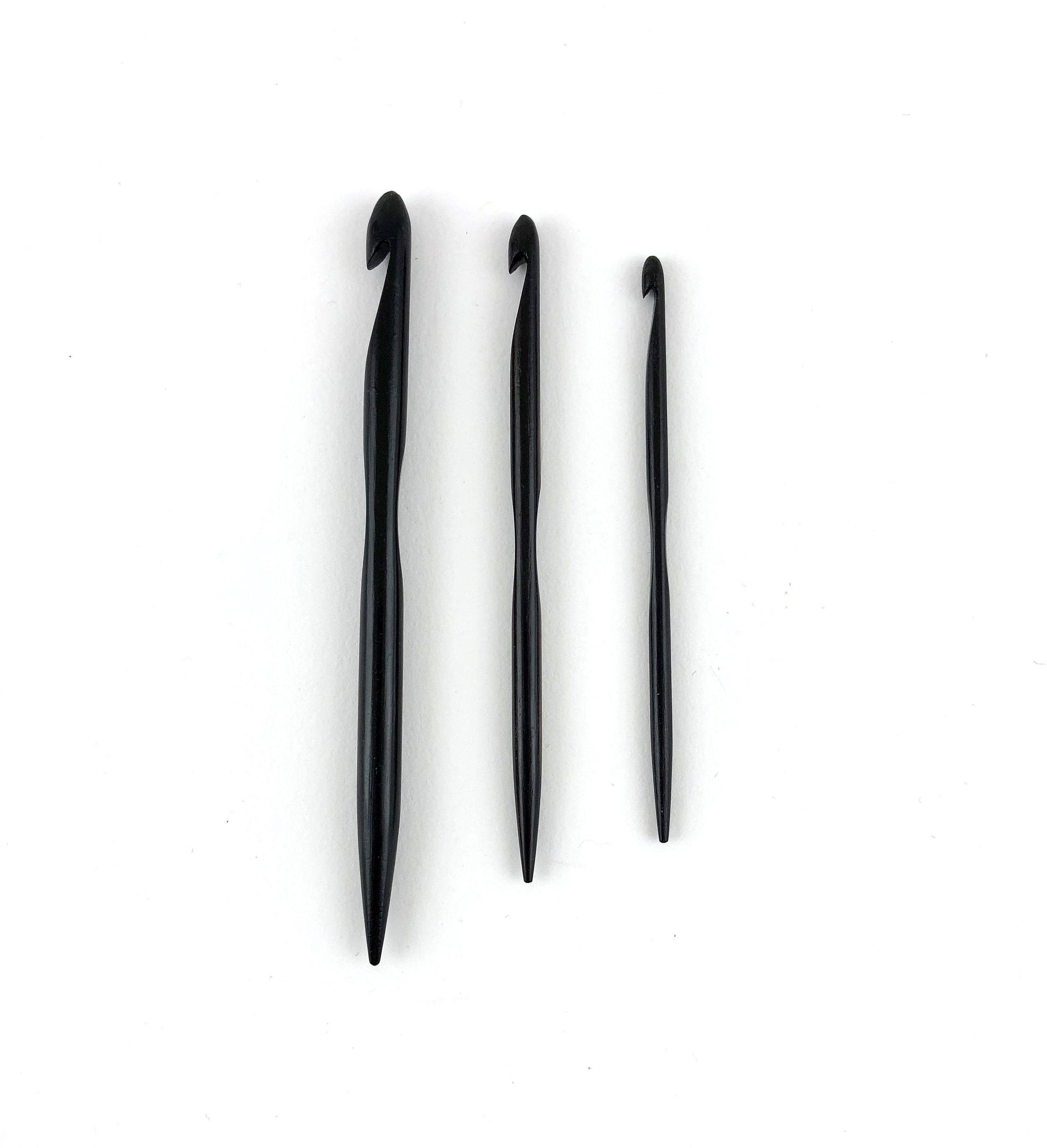 Lacis Double-Ended Ebony Crochet Hooks 3/Pkg-D4/3mm - 3 , F6/4mm - 3.5 ,  J10/6mm - 4, 1 count - Fry's Food Stores